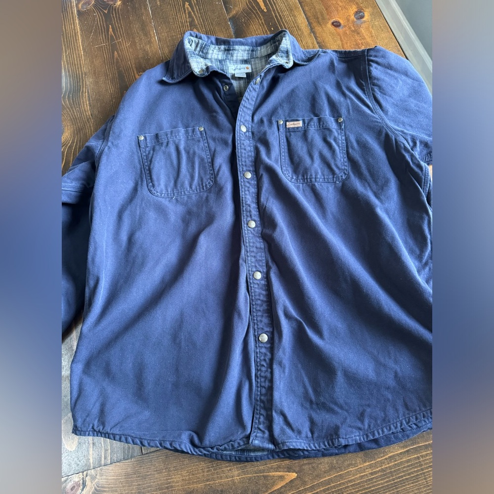 Carhartt Dark Blue Casual Button Down Shirt